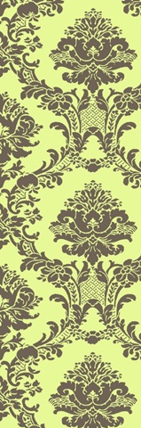 Small Vivid Damask in Green II