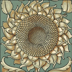 Sunflower Woodblock I