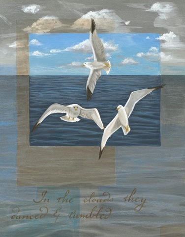 Three White Gulls II