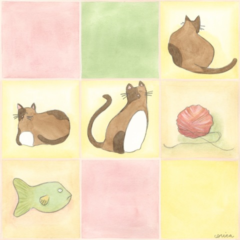 Tic-tac Cats in Pink