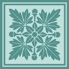 Tonal Woodblock in Blue I