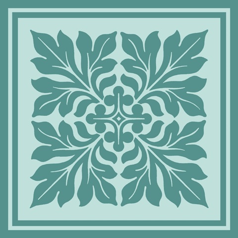 Tonal Woodblock in Blue II