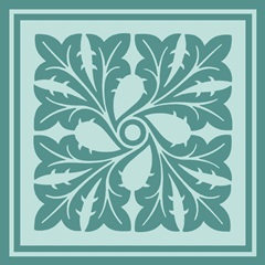 Tonal Woodblock in Blue III