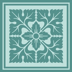 Tonal Woodblock in Blue IV