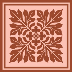 Tonal Woodblock in Coral II