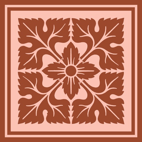 Tonal Woodblock in Coral IV