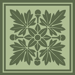 Tonal Woodblock in Green I