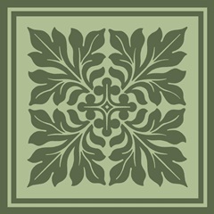 Tonal Woodblock in Green II