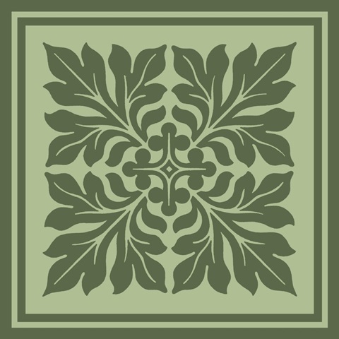 Tonal Woodblock in Green II