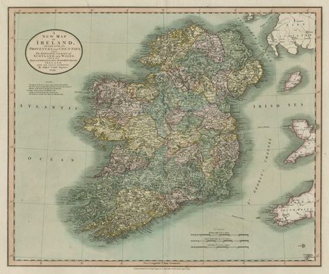 Vintage Map of Ireland