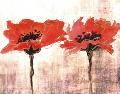 Vivid Red Poppies V