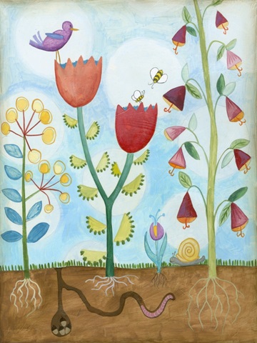 Whimsical Flower Garden I