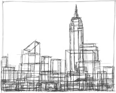 Wire Frame Cityscape I