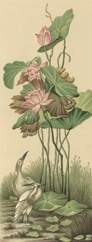 Crane and Lotus Panel I