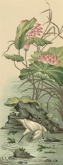 Crane and Lotus Panel II