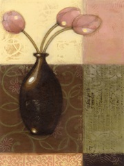 Ebony Vase with Tulips II