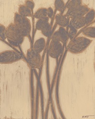 Gilded Grey Leaves I