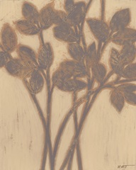 Gilded Grey Leaves II