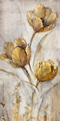 Golden Poppies on Taupe I