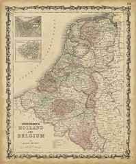 Johnson's Map of Holland and Belgium