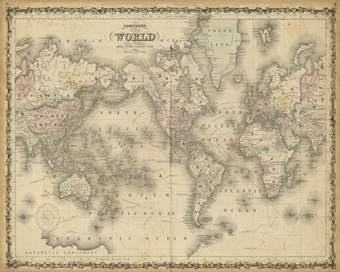 Johnson's Map of the World