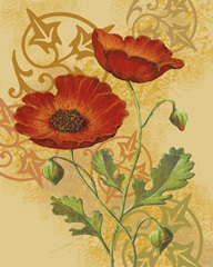 Poppies on Gold I