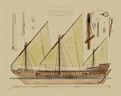 Antique Ship Plan VI