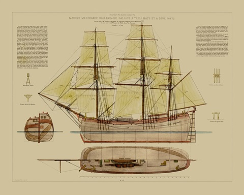 Antique Ship Plan VII