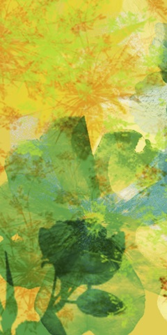 Teal and Silhouettes I