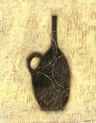 Woodcut Ebony Vase II