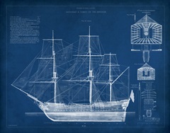 Antique Ship Blueprint IV
