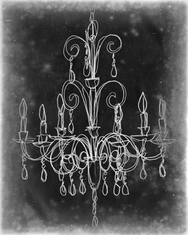 Chalkboard Chandelier Sketch II
