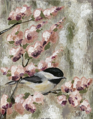 Cherry Blossom Bird I