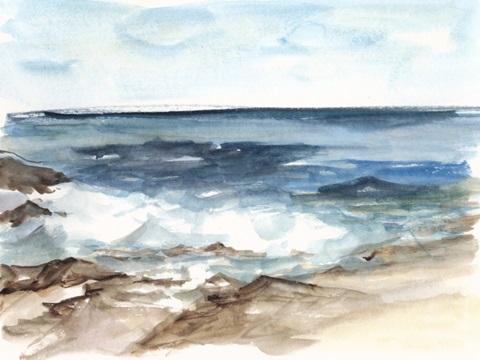 Coastal Watercolor V