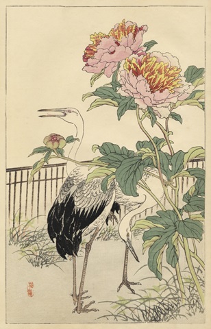 Crane and Peony