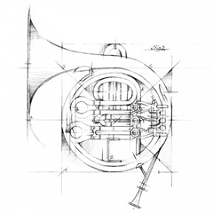 French Horn Sketch