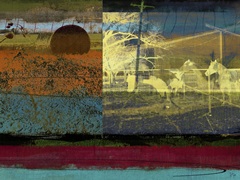 Horse and Hay Collage