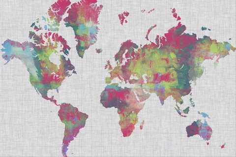 Impasto Map of the World