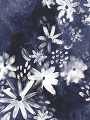 Indigo Floral Gesture I