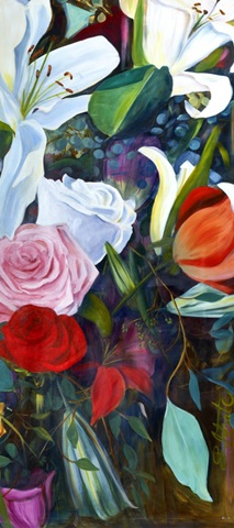 Baroque Flower Triptych III