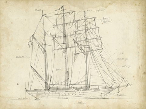Sailboat Blueprint I