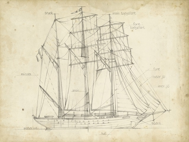 Sailboat Blueprint I