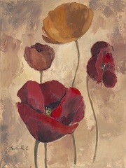 Textured Poppies I