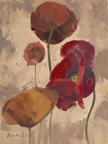 Textured Poppies II