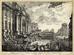 Veduta della Vasta Fontana di Trevi
