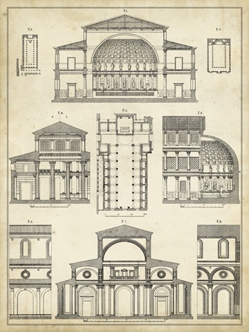 Vintage Architect's Plan I