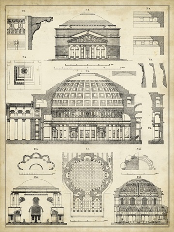 Vintage Architect's Plan III