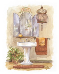 Watercolor Bath in Spice I