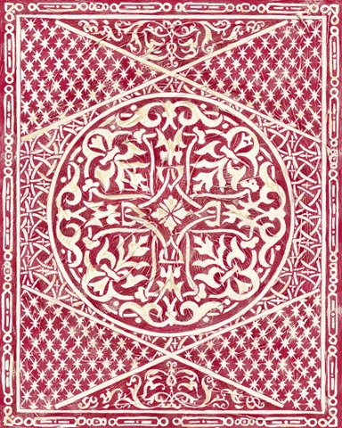 Woodcut in Red I