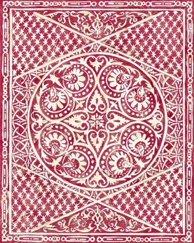 Woodcut in Red II